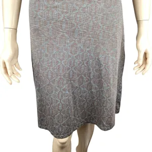 Toad‎ & Co Dress Size Medium Sleeveless Wrap Dress Brown & Blue Stretch thumbnail 5