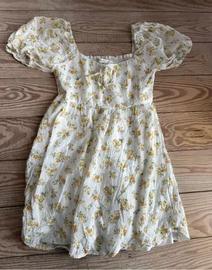 Altar'd State Floral Puff Sleeve Dress Size Small thumbnail 1