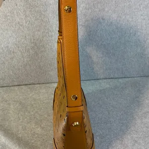Discontinued MCM Klara Monogram Visetos Hobo Cognac Brown‎ Leather Luxury FLAW thumbnail 13