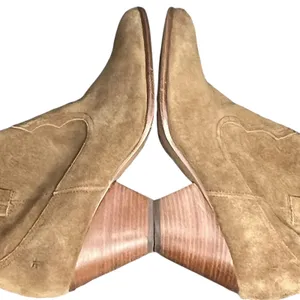 Frye‎ Reina Ankle Boots 10 Cognac Suede Western Ankle Zip Stacked Heel Booties thumbnail 12
