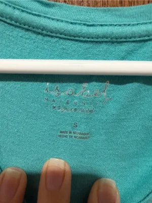 Women's Maternity V-Neck Short Sleeve Top - Turquoise thumbnail 2