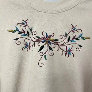 EASY COMFORTS STYLE Embroidered‎ Sweatshirt, XL White thumbnail 3