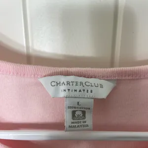 Charter Club women’s light pink v-neck cut short sleeve simple‎ tshirt large thumbnail 3