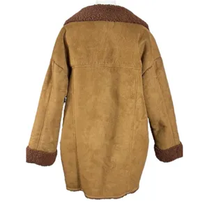 Free People Western Bohemian Retro 70s Faux Sherpa Suede Diogo Coat Size XL thumbnail 7