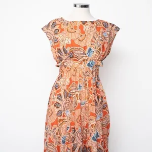 MISA‎ - Dana Mae Cut‑Out Cotton Floral Maxi Dress thumbnail 11