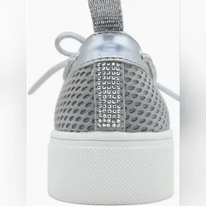 Kenneth Cole Reaction Silver Mesh Platform Lace-Up Sneakers thumbnail 5