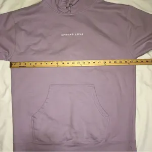 Spread Love Oversized Unisex Midweight Pullover Hoodie Light Purple size XL thumbnail 7