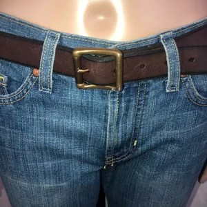 Fossil brown leather belt thumbnail 1