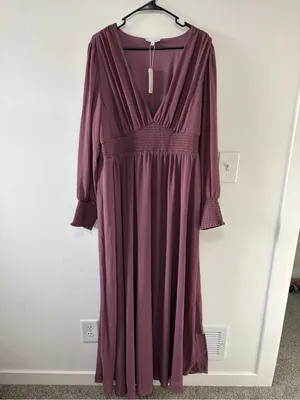 Baltic Born NWT Olivia Maxi Dress in Vintage Plum- Size 3X thumbnail 3