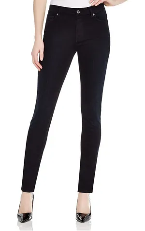 7 for all Mankind Black Gwenevere Skinny Jeans Minimalist Indie‎ Sleaze Grunge thumbnail 1