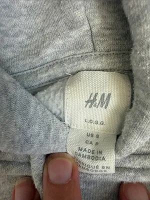 H&M Light Gray Heather NASA Hoodie Size Small thumbnail 2