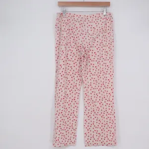 Jane & Bleecker Pink Heart Print Pajama Pants Women's Medium Relaxed Lounge thumbnail 5