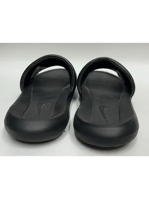 Nike Victori One Slides Women’s Size 8 Black White Logo CN9677-005 thumbnail 5