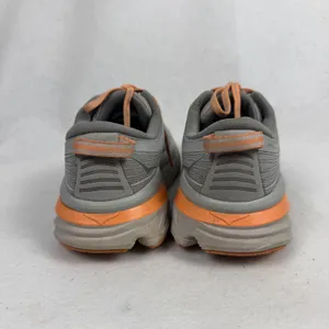 Hoka‎ Bondi 7 Running Shoes Womens 8.5 UK 7 Cushioned Road Sneakers Grey Orange thumbnail 6