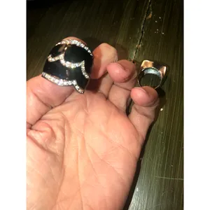 White House Black Market Costume Jewelry Rings - Black Silver Green Silver - 2 thumbnail 4
