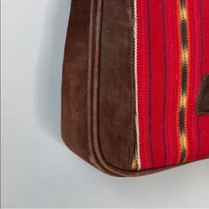 Mansi Brown Suede Handmade Guatemala Tikal Shoulder Bag thumbnail 5