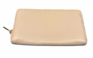 Kate Spade Pebbled Leather Zip Around Long Wallet in Blush Pink thumbnail 1