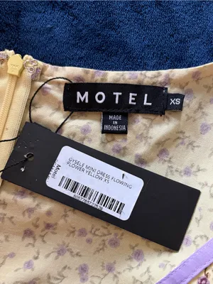 Motel Rocks NWT Gysele Mini Dress in Flowing Flower Yellow thumbnail 6