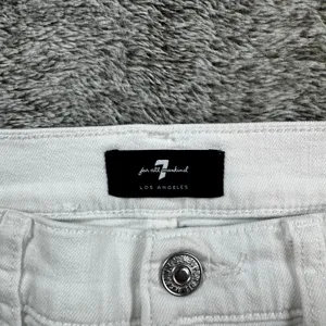 7 For All Mankind Skinny Denim Jeans Women's 26 White thumbnail 5