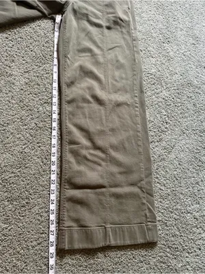 American Eagle Low Rise Baggy Wide Leg Green Pants Jeans Womens Size 12 Stretch thumbnail 5
