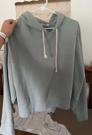Sage green hoodie Size M thumbnail 1