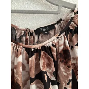 Rails Khloe Mini‎ Puff Sleeve Dress Womens Medium Sepia Floral Preppy Cotton thumbnail 4