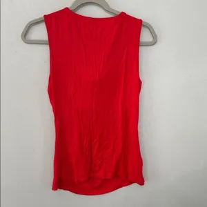 Stora Women Tank Top Red Cowl Neck Sleeveless Medium thumbnail 4