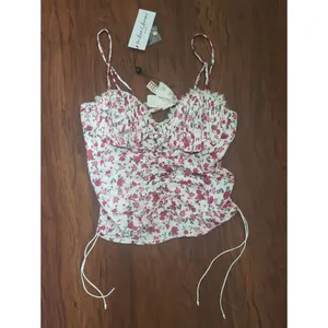 For Love And Lemons Pink Floral Ruched Cami Size M New Romantic Fairy Festival thumbnail 2