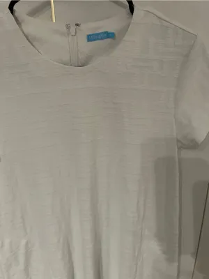 J. McLaughlin White Textured Short-Sleeve Midi Dress thumbnail 10