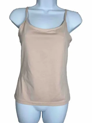 Vintage Bloomingdales‎ Small Womens Cami Top Light Pink Stretch 90s Scoop Neck thumbnail 1
