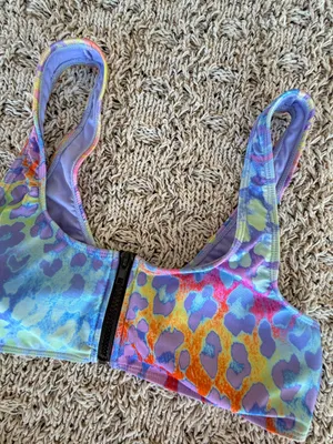 Forever 21 | Blue Rainbow Cheetah Print Bikini Set | L thumbnail 3