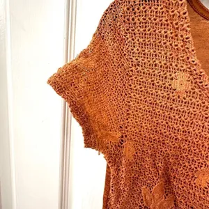 Diva Appeared orange short sleeve cut out top thumbnail 6