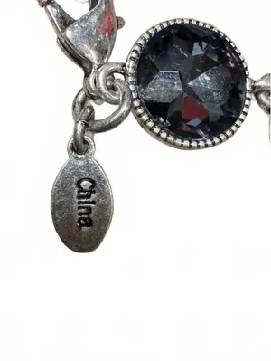 Multicolor Crystal Statement Necklace Silver thumbnail 3
