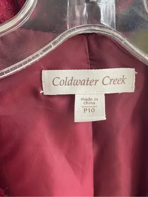 Coldwater creek burgundy velvet blazer grandmacore paisley floral print fall 10 thumbnail 3