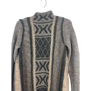 Gottardi Collection Made In Italy Boho Knit Open Front Cardigan Alpaca Wool L thumbnail 4