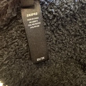 SKIMS Cozy‎ Knit Teddy Sherpa Tank Onyx Black Scoop Neck Lounge Top 2X/3X thumbnail 7