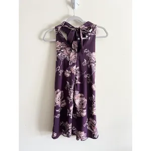 Lulu’s Darling‎ Dearest Blush Purple Plum Floral Print Swing Dress Size XS NWT thumbnail 5