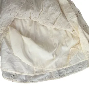 AE Cottagecore BOHO Eyelet Lace Ruffle Tiered Smocked Wrap Mini‎ Dress Size M thumbnail 8