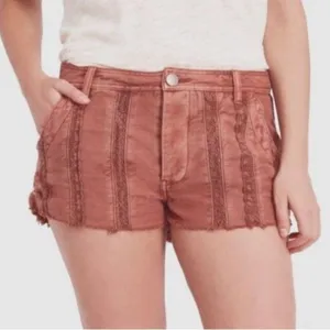 Free People Great Expectations Lace Cutout Shorts Size 2 thumbnail 1