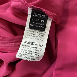 SHEIN Joress Dress Pants Womans Sz L Pink High-Rise Wide Leg thumbnail 5