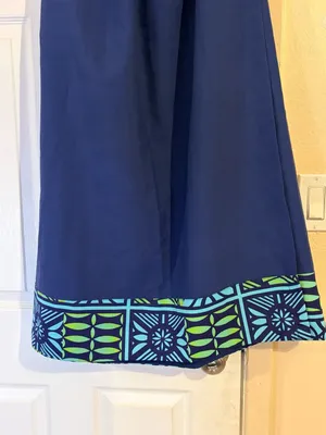 Polynesian Puletasi Blue Green for Women. Measurements in description thumbnail 14