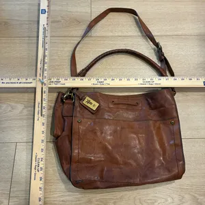 Frye Demi Hobo Satchel Brown Leather Bag thumbnail 6