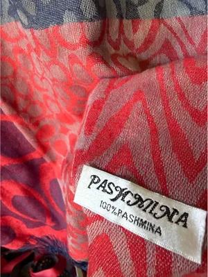 Colorful Patterned Pashmina with Fringe Detailing thumbnail 8