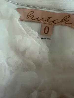 Hutch Patricia Textured Strapless Mini Dress White Bridal Size 0 NWOT thumbnail 4