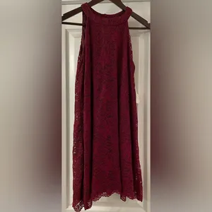 Altar’d State Halter Dress, Burgundy Size Small thumbnail 3