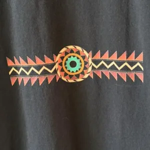 Vintage 90s Southwestern Geometric Graphic T Shirt Black Tribal Desert Print thumbnail 6