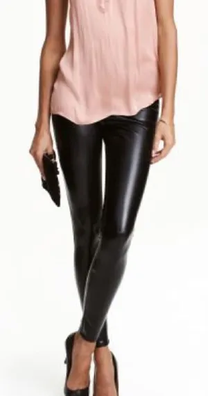 ✨ H&M Brown Imitation leather leggings✨ thumbnail 1