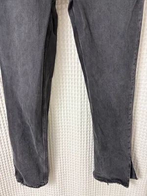 Abercrombie The 90’s Straight Ultra High Rise Split Hem Black Jeans, Size 29/8 thumbnail 6