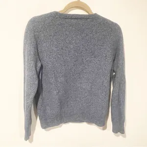 J Crew‎ Factory Size Medium Blue 100% Merino Wool Crewneck Sweater thumbnail 4