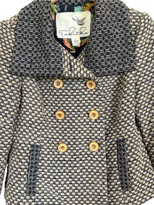 Anthropologie Tabitha Women’s Ottawa Pea Coat Double Breasted Size Small Wool thumbnail 4